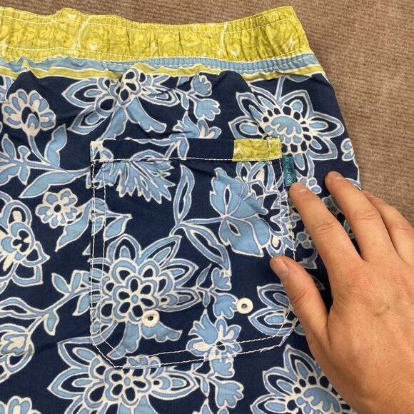 Tommy Bahama Swim Shorts Mens Large Floral Blue Green Relax Trunks Board Casual - Picture 8 of 13